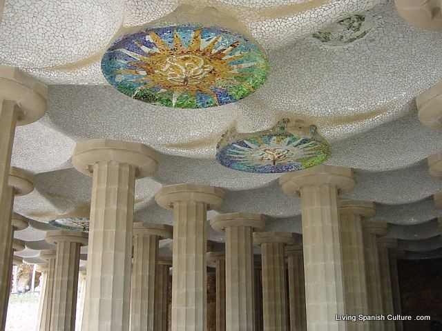 Colonnade courtyard of Park Guell