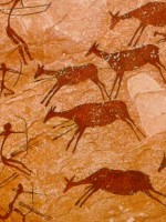 Cave paintings at the Mediterranean basin. Hunting